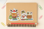 Holiday Reindeer Fabric Sticker