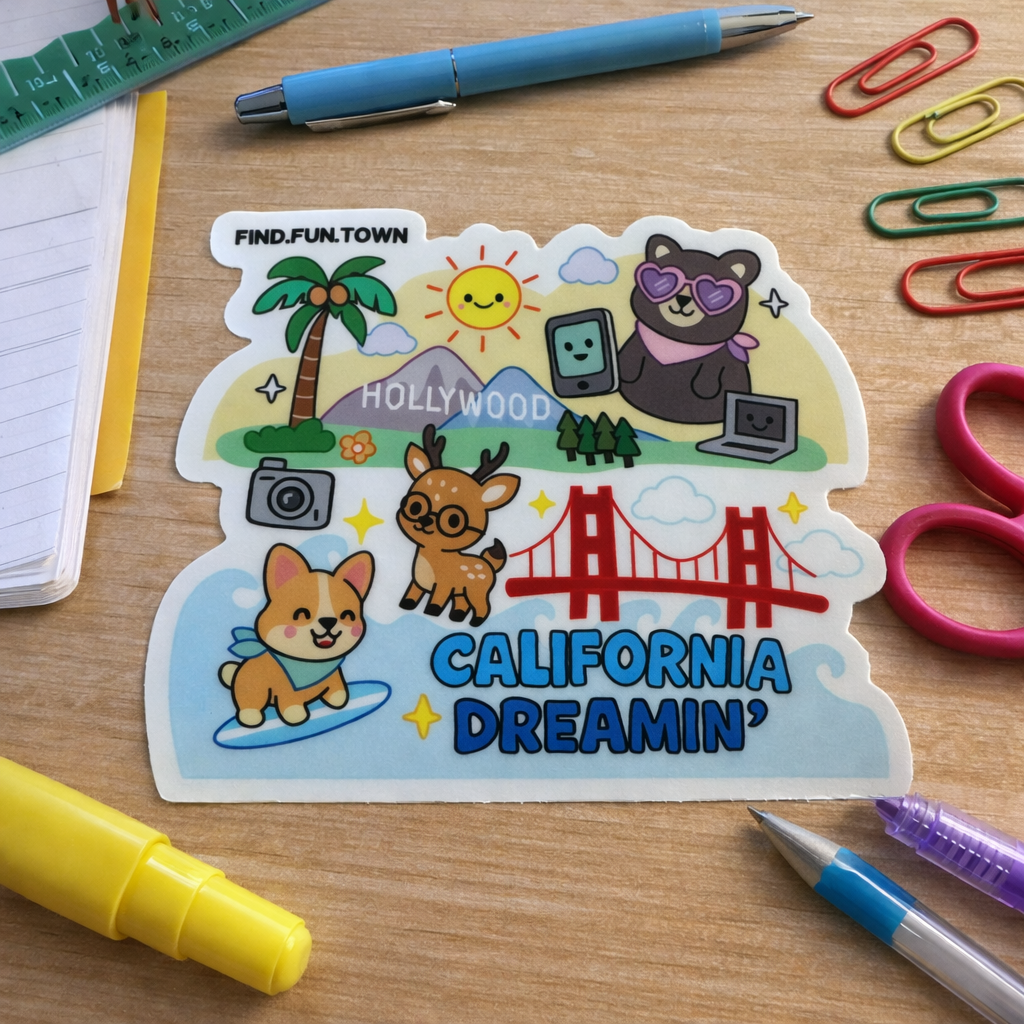 California Dreamin' Travel Sticker